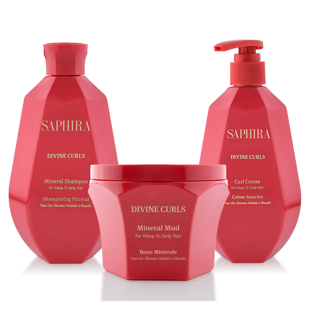 Divine Curls Kit (shampoo,Mud,Curl Cream)