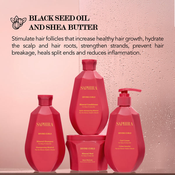Divine Curls Kit (shampoo,Mud,Curl Cream) Bundle